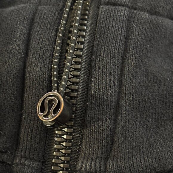 Lululemon Scuba Hoodie Light Cotton Fleece Black Full-Zip Sweatshirt Size 6 - Picture 7 of 12